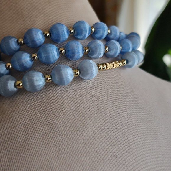 Classic Stacking Beaded Necklaces Estate Jewelry Set, Colorful mid century MOD - Picture 9 of 12